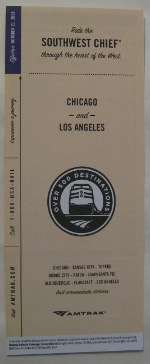 Amtrak Southwest Chief Timetable