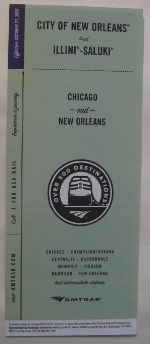 Amtrak City of New Orleans and Illini-Saluki Timetable