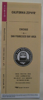 Amtrak California Zephyr Timetable