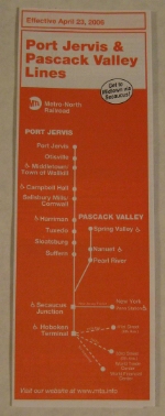 Metro-North Timetable - Port Jervis and Pascack Valley Lines