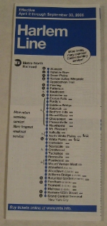 Metro-North Timetable - Harlem Line