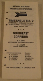 Amtrak Timetable Number 2