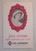 Erie Lackawanna Miss Phoebe Snow Card