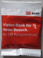 A pack of gummy bears given out at Deutsche Bahn train stations in Germany