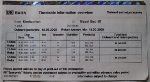 DB ticket-machine printed timetable for Kirchzarten to Basel Bad