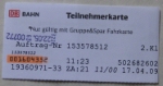 DB Seat Ticket for ICE Train