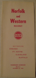 Norfolk and Western Timetable
