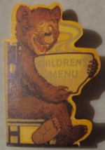 Union Pacific Children's Dining Car Menu