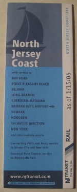 New Jersey Transit North Jersey Coast Timetable