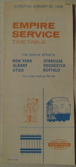 New York Central Timetable