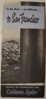 Pamphlet for the California Zephyr