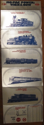 Poster showing Missouri Pacific Locomotives