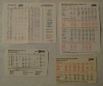 Collection of Amtrak pocket schedules
