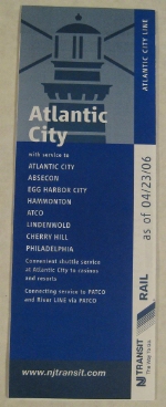 New Jersey Transit Atlantic City Timetable