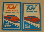French National Railroads TGV Timetables