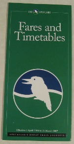 The Overland Timetable