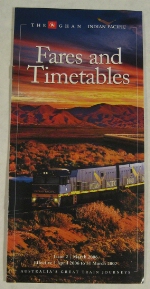 The Ghan and Indian Pacific Timetable