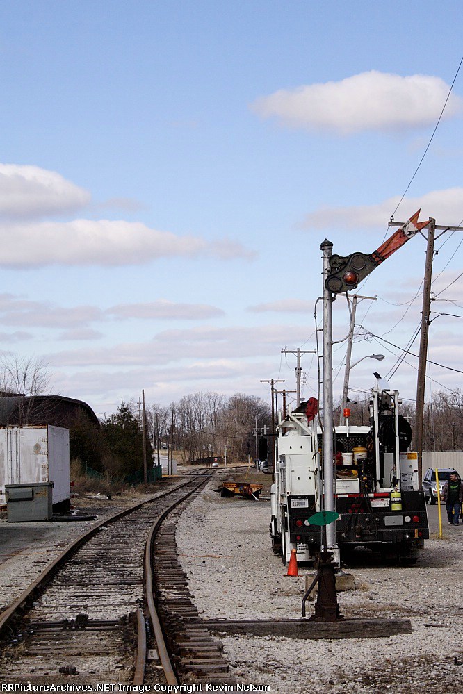 Semaphore on the ex NKP trackage in New Castle, IN