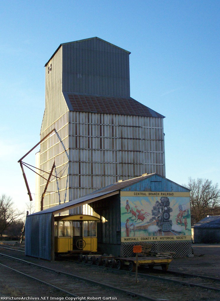 Equipment Hides from the Elements at the Grain Elevator of the Central Branch RR