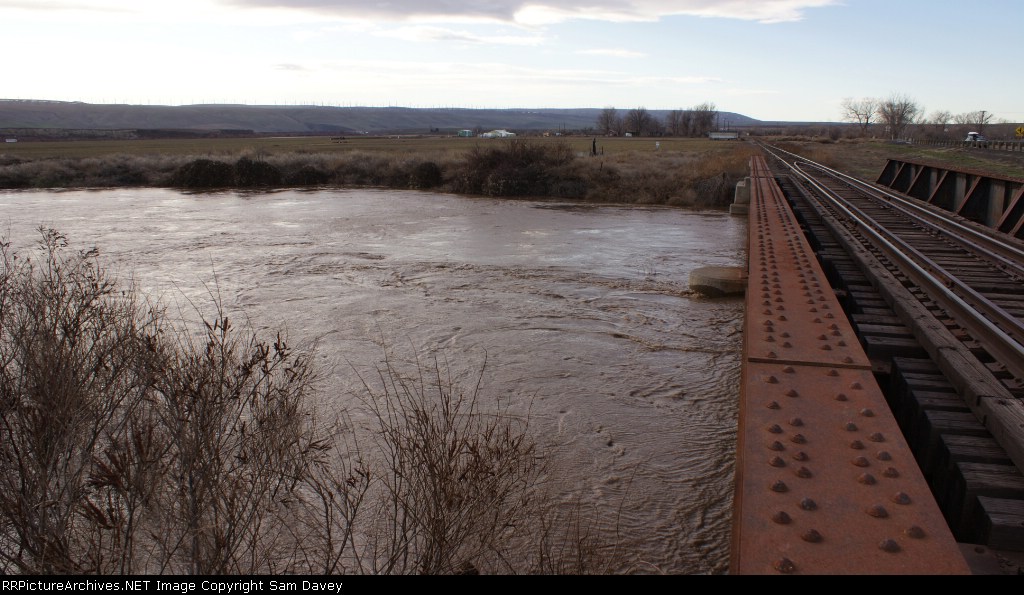 The Touchet River is rippin pretty good.