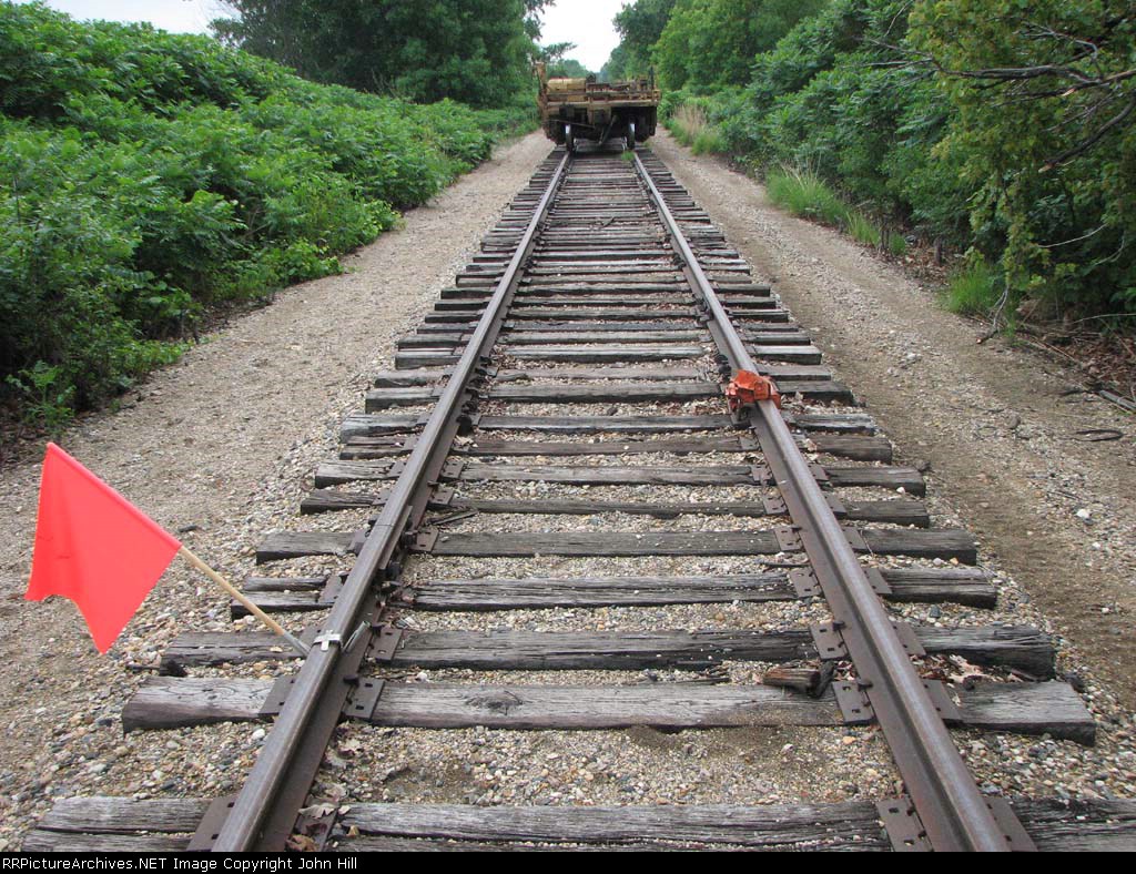 090616001 DTTX double stack well cars stored on BNSF Monticello Sub. mainline