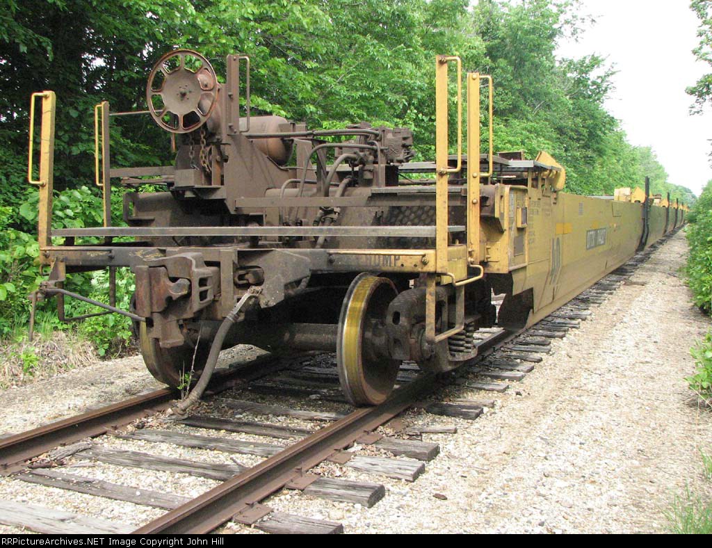 090616009 DTTX double stack well cars stored on BNSF Monticello Sub. mainline