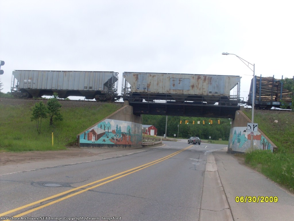 Freight Cars Crossing Above Lakeshore Drive