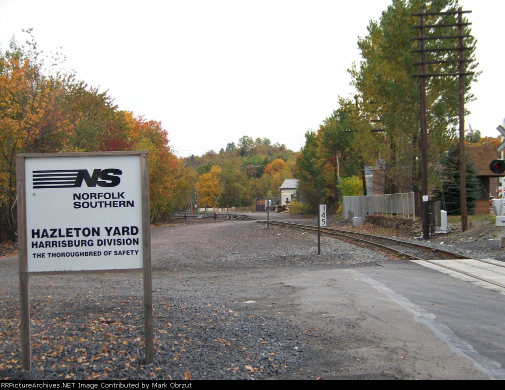Norfolk Southern Hazleton Yard sign