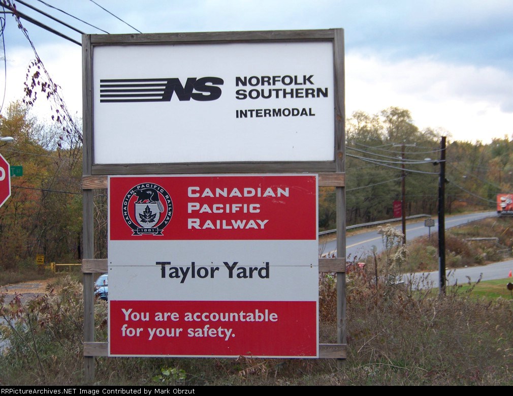 Canadian Pacific Taylor Yard sign