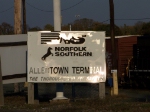 Norfolk Southern Allentown Yard sign