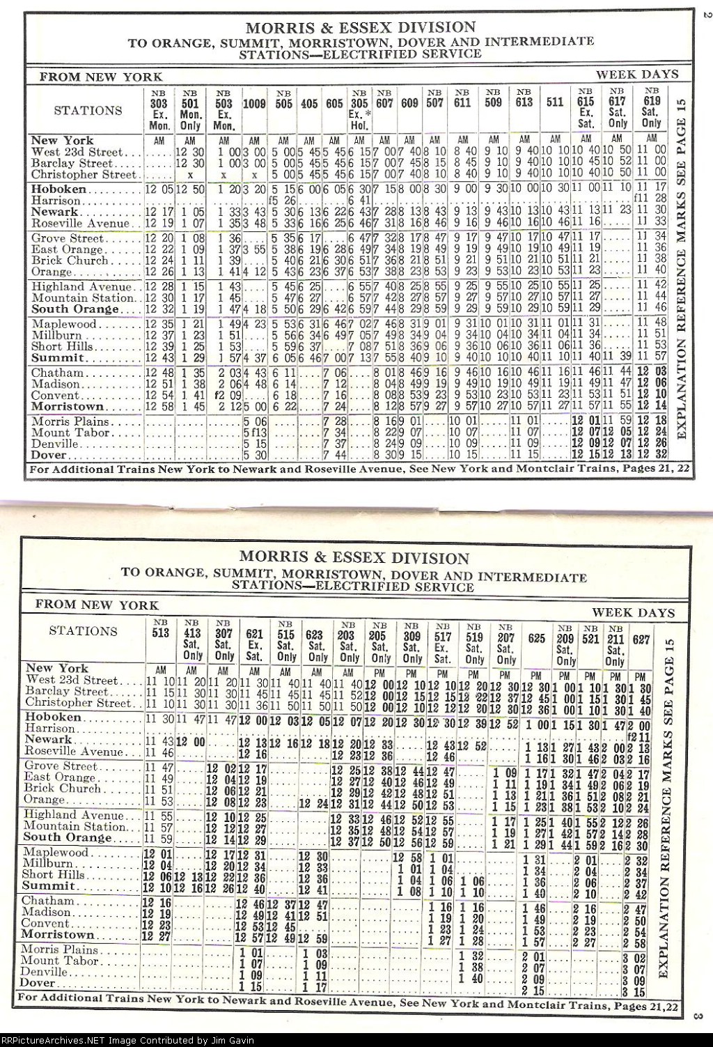 DL&W Suburban Time Table 1939