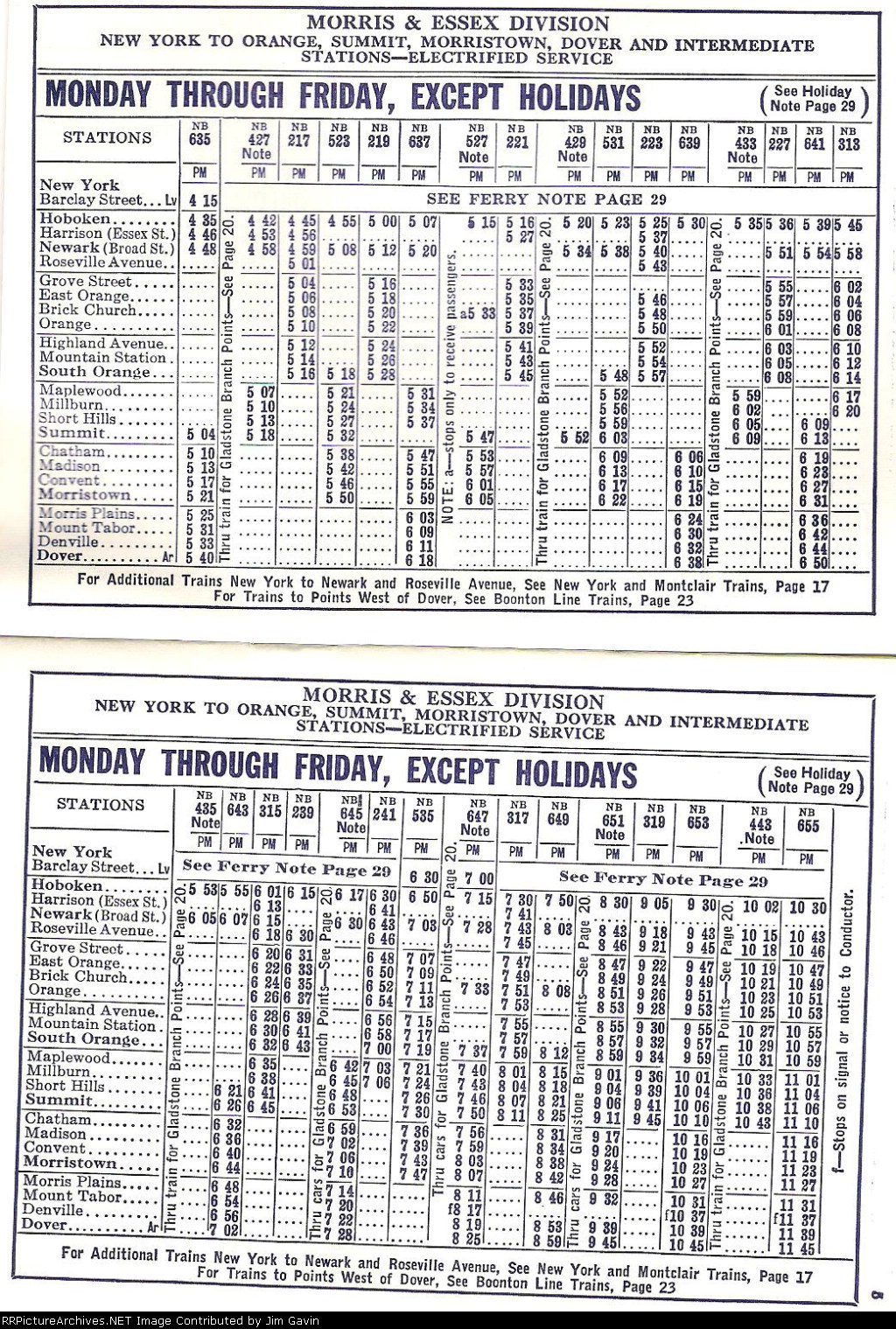 Erie Lackawanna Suburban Time Table 1963