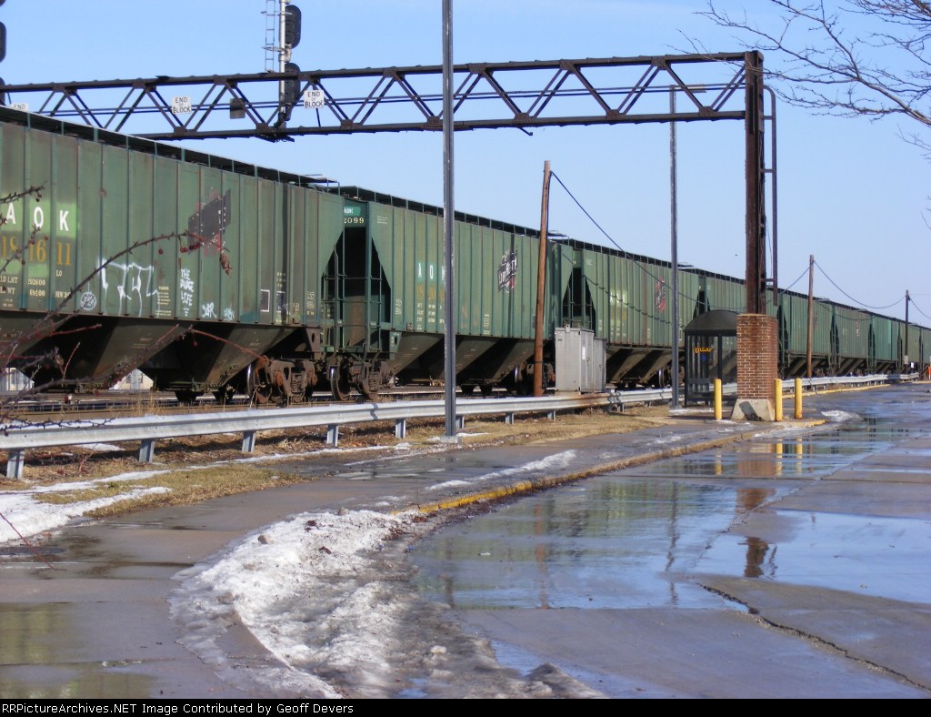A Line Of AOK Grain Cars