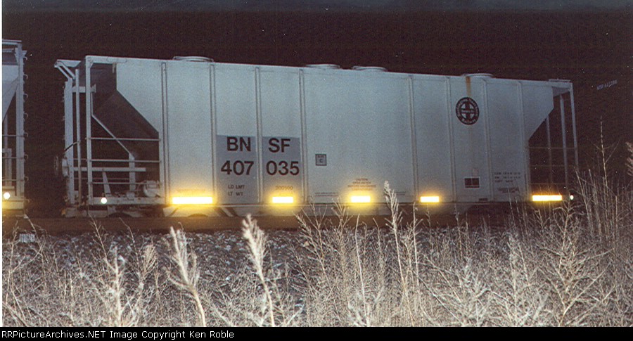 BNSF covered night shot