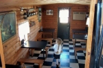 Inside the caboose restaurant