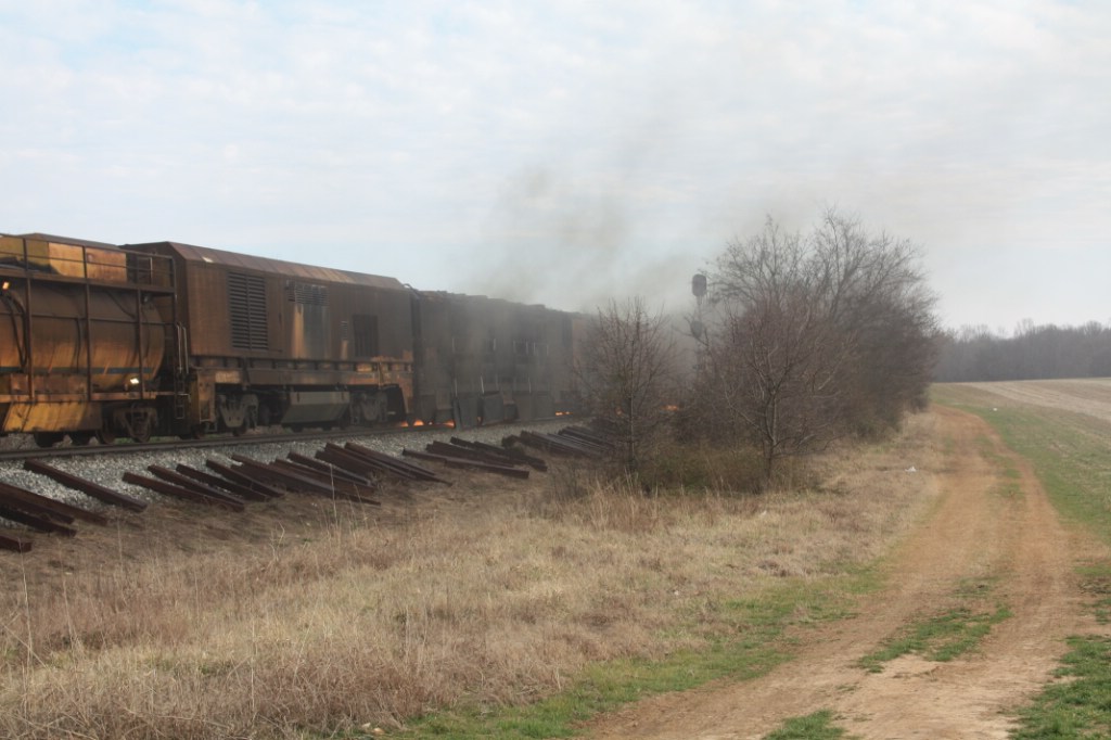 Harsco Railgrinder, grinding away 