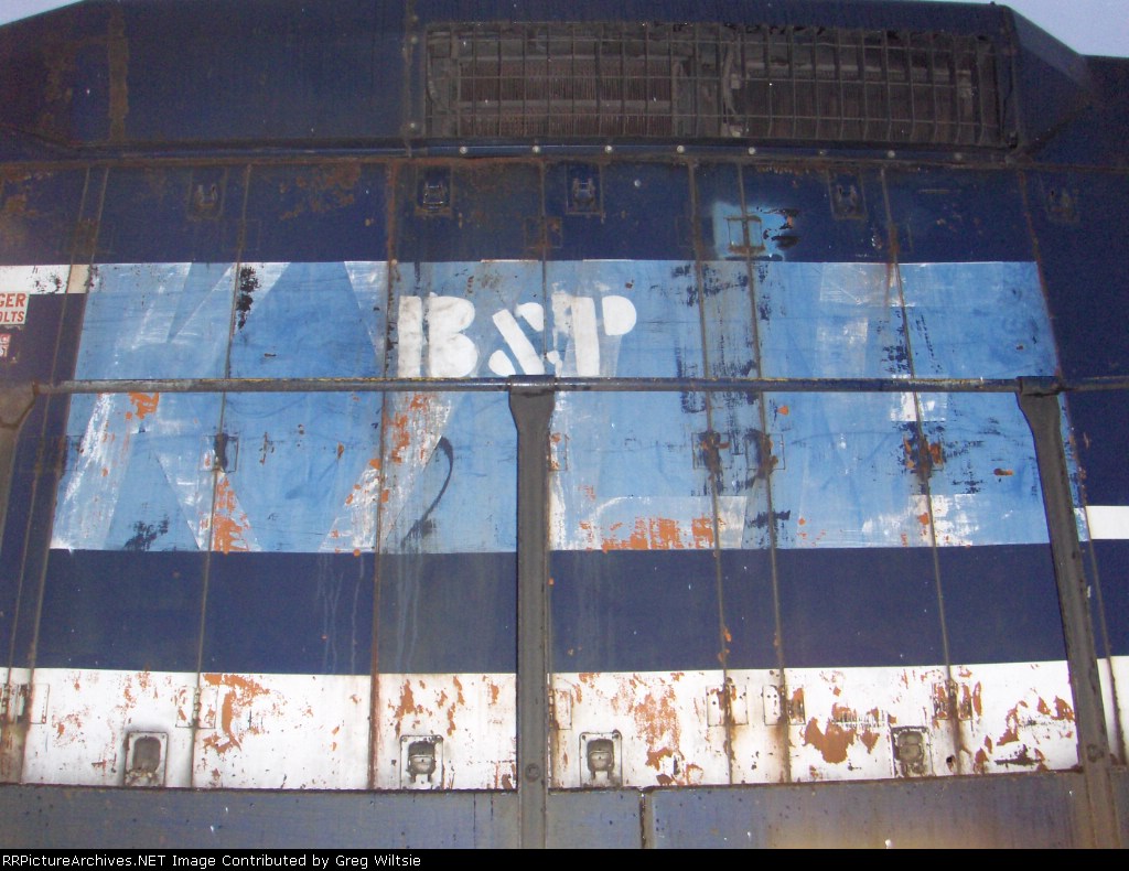 Former Kyle RR logo coming through the paint and BPRR lettering