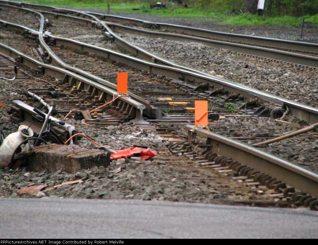 Bad rail section removed and set aside