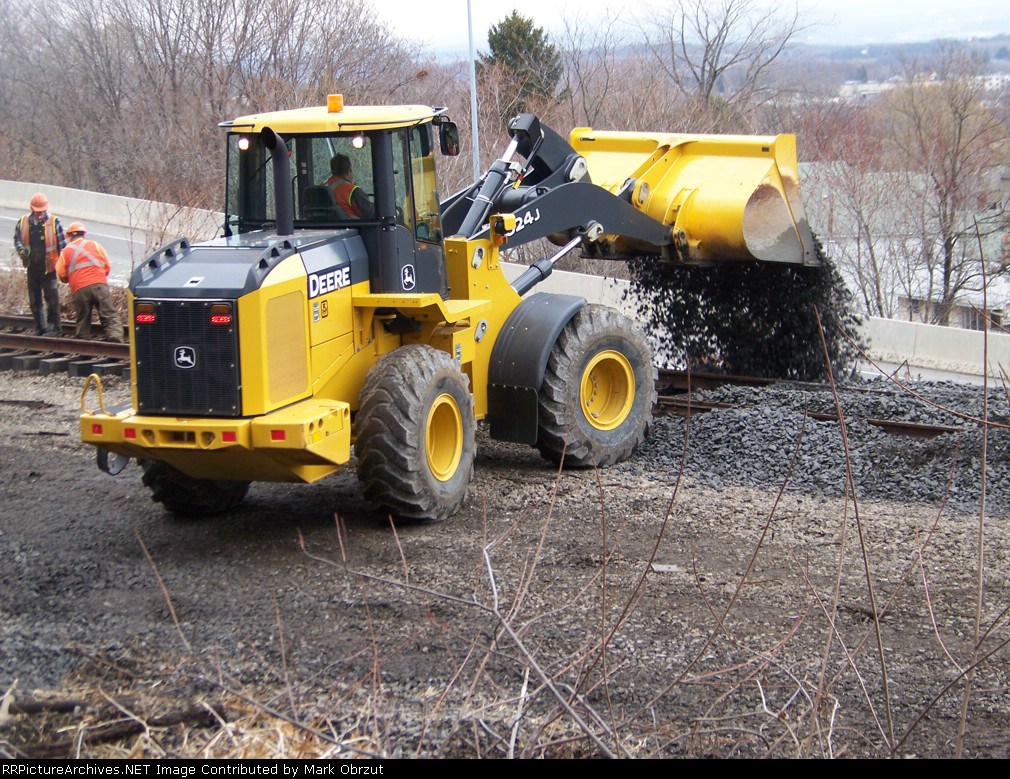 Working on new track at derailment