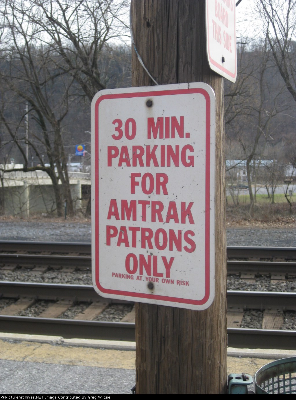 Sign at Amtrak's Huntingdon Station