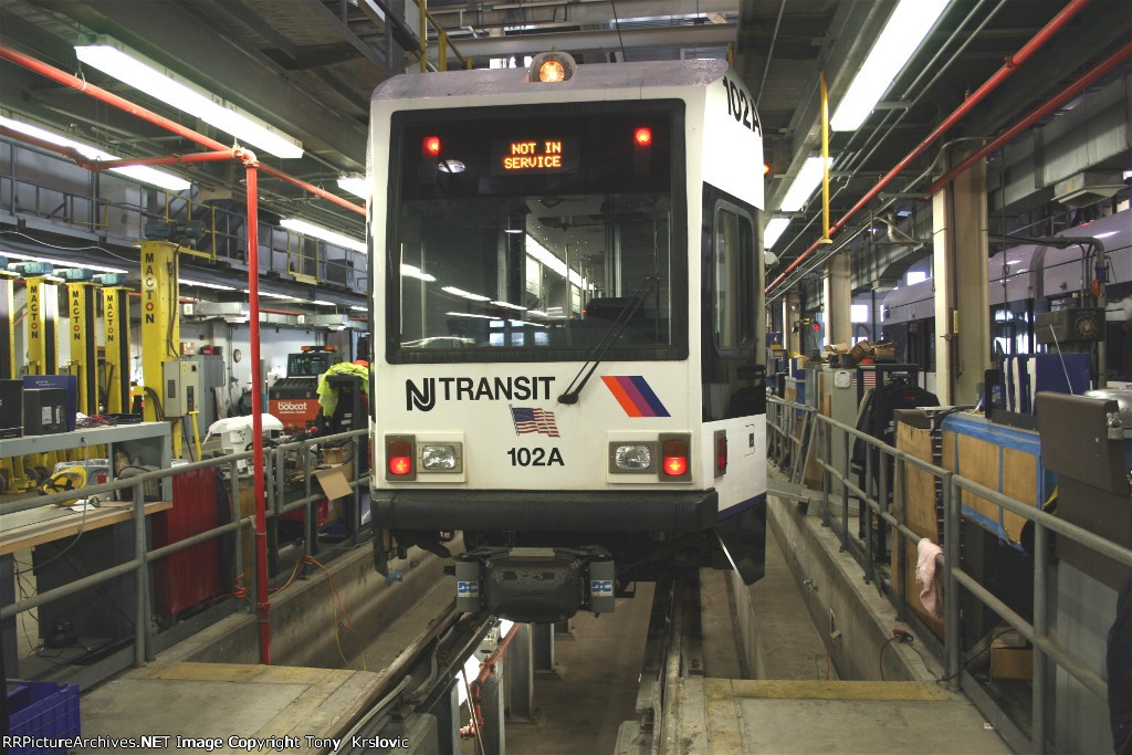 NJT 102A At the Vehicle Base facility