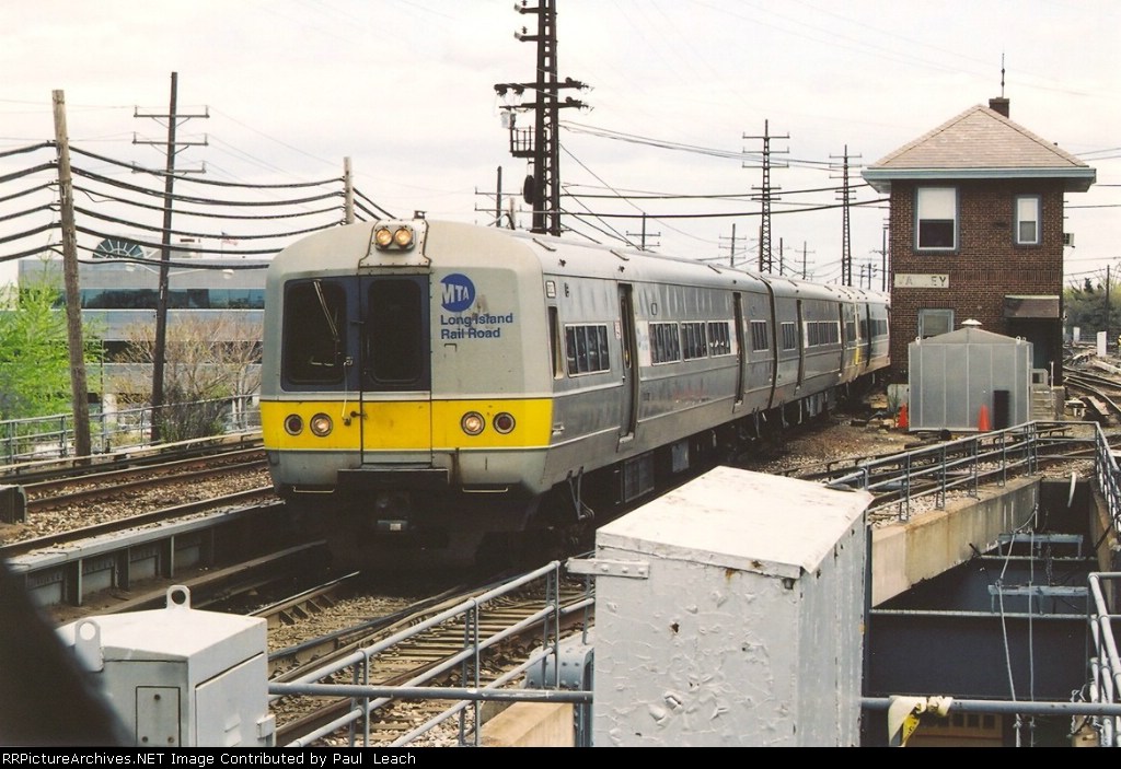 Westbound past the tower