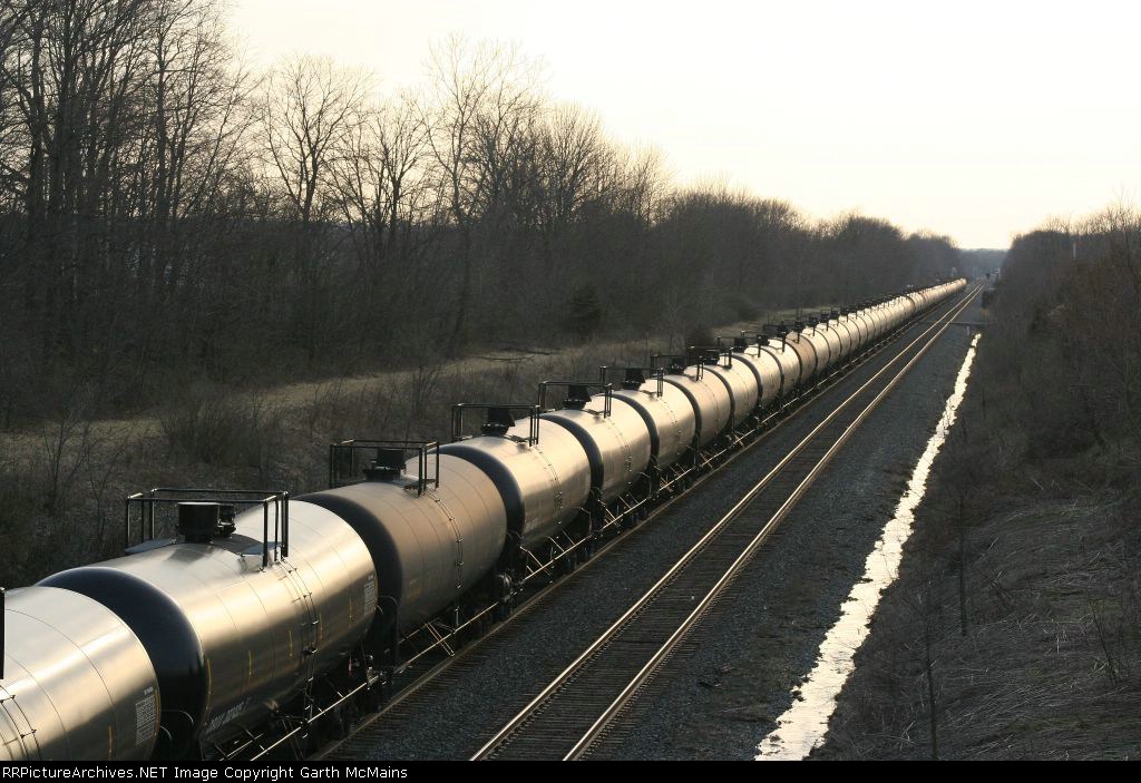 Looking west down the ethanol train