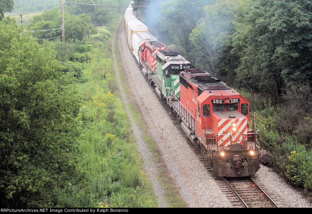 Having cleared yard limits, the 258/s enginner opens the throttle and accelerates