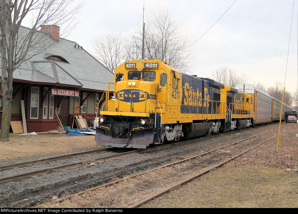 The daily SMS  interchange run from Guilderland to Delanson rumbles through town at lunch time