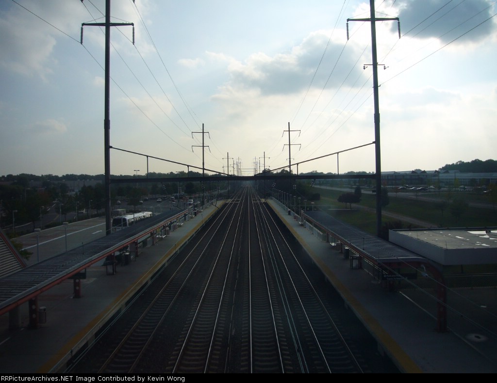 Hamilton station, facing south