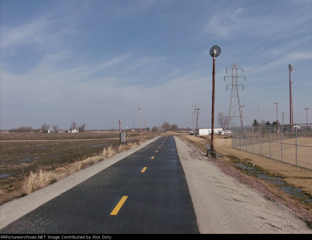 Former Litchfield & Madison / CNW / UP right of way now bike trail DeCamp(Staunton) Ill.