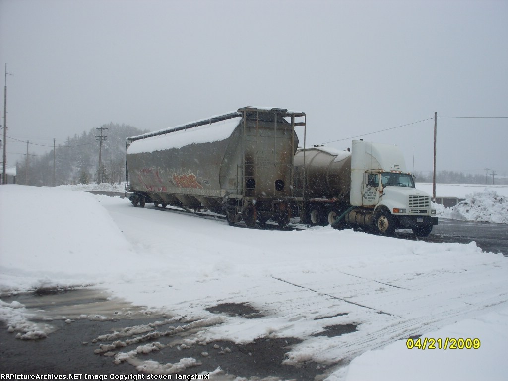Loading A Hopper In The Elucid yard