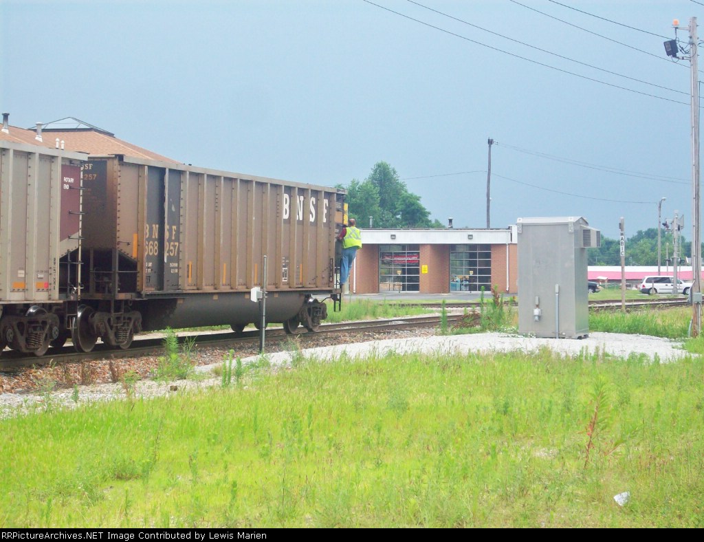 Backing out of the yard...