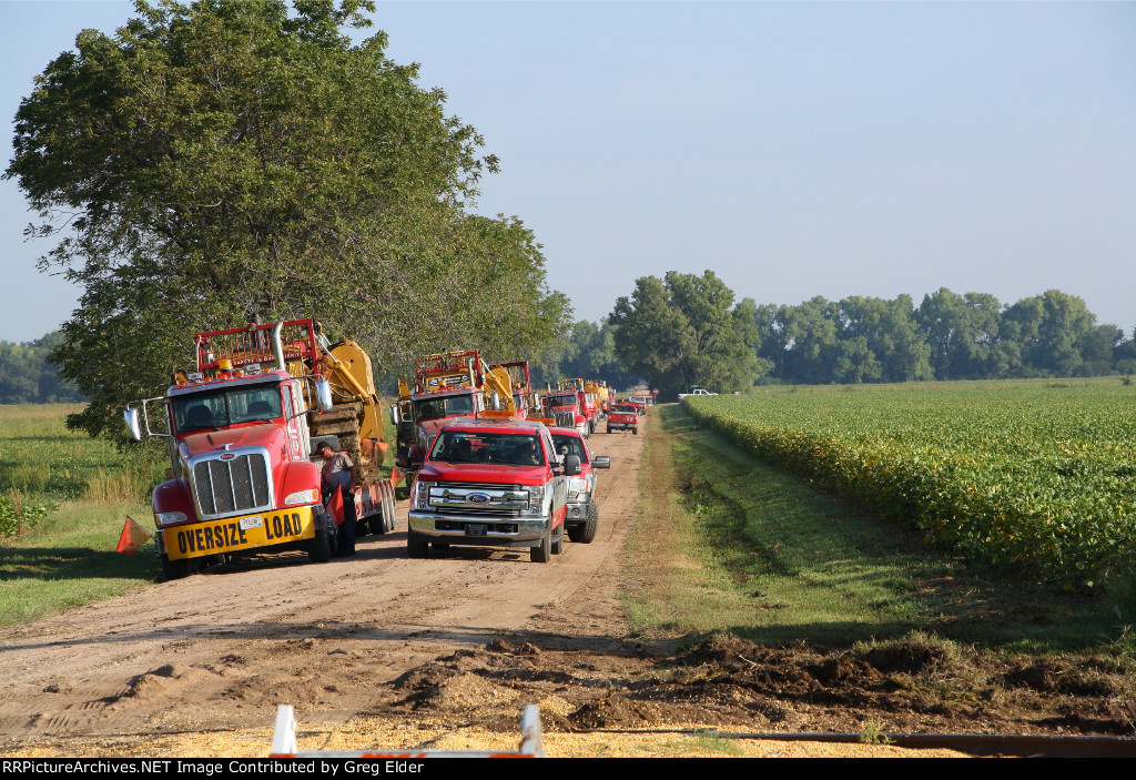RJ Corman crews on site